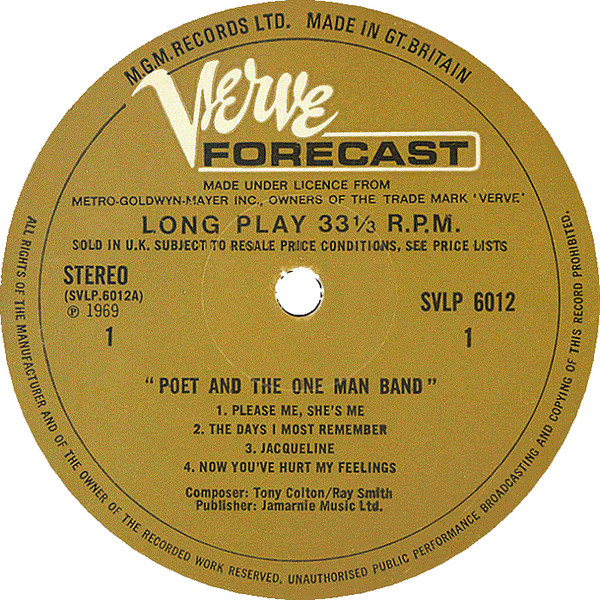 洋楽 POET AND THE ONE MAN BAND Poet and the One Man Band - Selftitled 1969 Full Album - YouTube