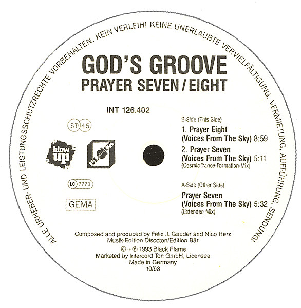 Prayer Seven / Prayer Eight (Voices From The Sky) – Doogan records
