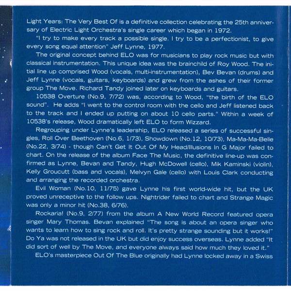 Light Years: The Very Best Of Electric Light Orchestra - Image 7