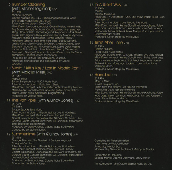 The Very Best Of Miles Davis (The Warner Bros. Sessions 1985-1991) - Image 10