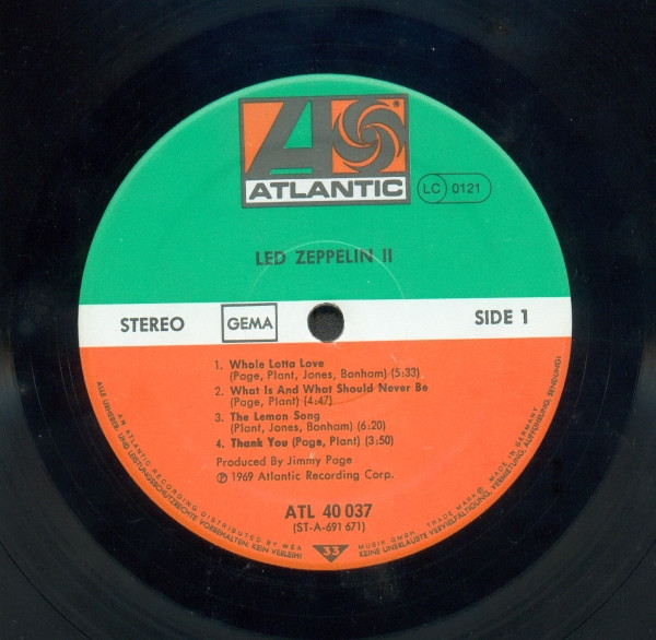 Led Zeppelin – Led Zeppelin II – “RL-CUT” – Doogan records