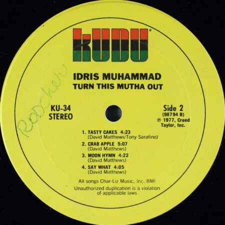 Idris Muhammad – Turn This Mutha Out – Doogan records