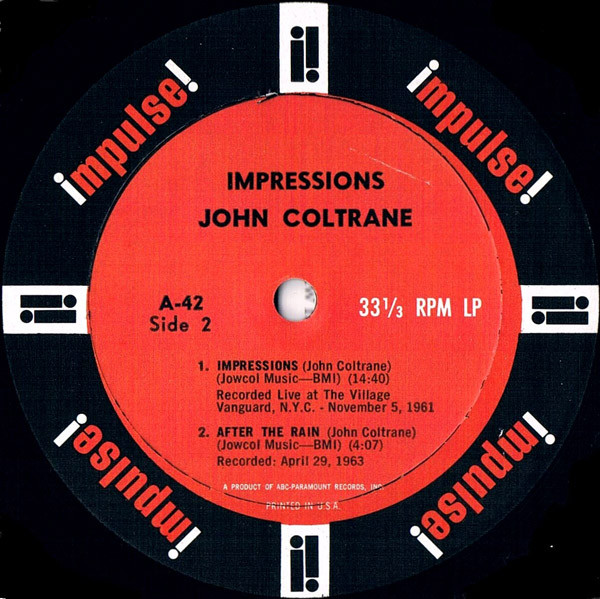John Coltrane – Impressions – Doogan records