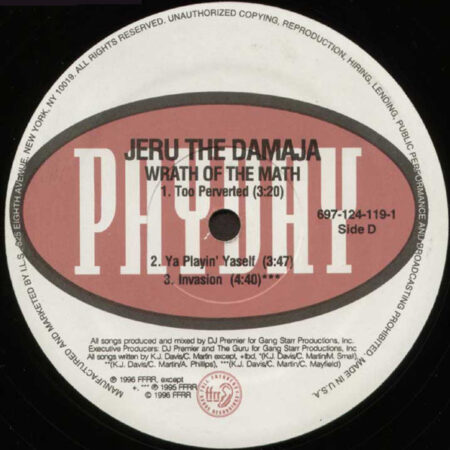 Jeru The Damaja – Wrath Of The Math – Doogan records