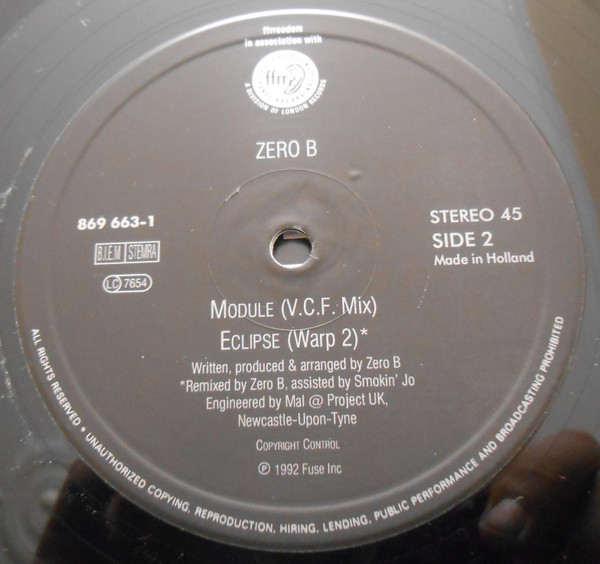 Zero B – The E.P. (Brand New Mixes) - Image 4